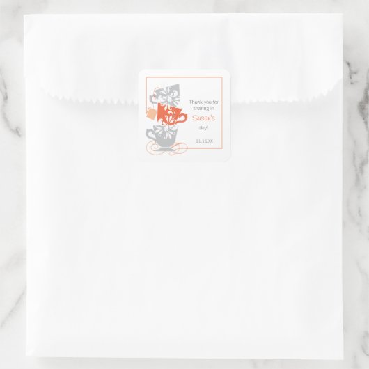 Vrijgezellenfeest Favor Sticker - Thee (Tas)