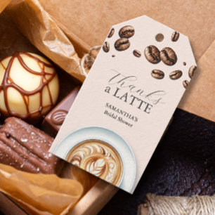 Vrijgezellenfeest Favor Tags Bedankt A Latte Cadeaulabel