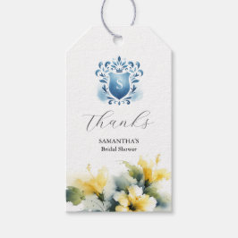 Vrijgezellenfeest Favor Tags Waterverf Flowers Cadeaulabel