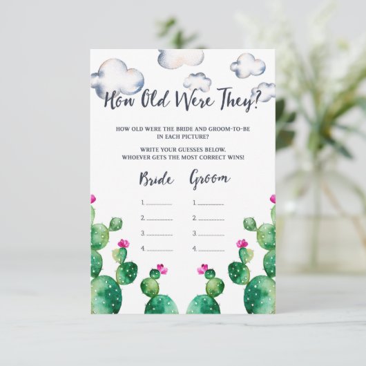 Vrijgezellenfeest Fiesta hoe oud ze waren om Kaart (Staand voorkant)