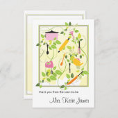 vrijgezellenfeest flat-dank bedankkaart (Voorkant / Achterkant)