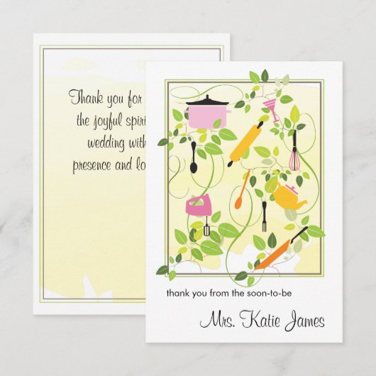 vrijgezellenfeest flat-dank bedankkaart (Voorkant / Achterkant)