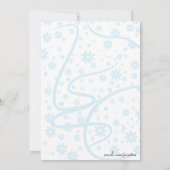 Vrijgezellenfeest Floral Blue Invitation Kaart (Achterkant)