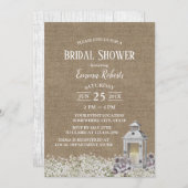 Vrijgezellenfeest "Floral Burlap" in het Rustige L Kaart (Voorkant / Achterkant)