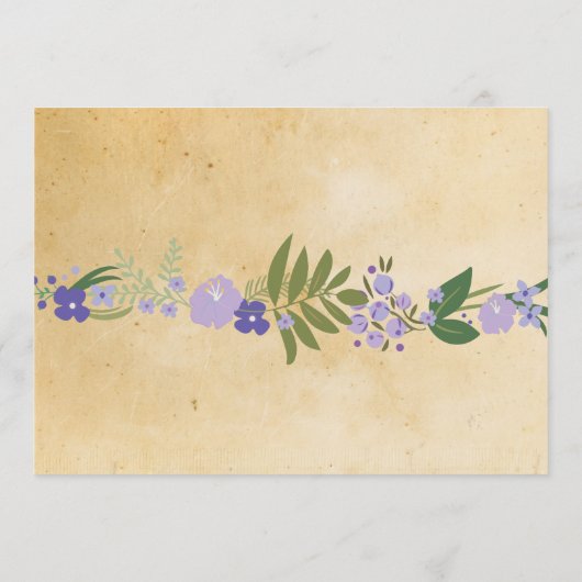 vrijgezellenfeest Floral Itinerary Bachelorette In Programmakaart (Achterkant)