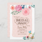 vrijgezellenfeest Floral Kaart (Voorkant / Achterkant)