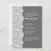 Vrijgezellenfeest: Floral Lace Pattern en grijs Kaart (Voorkant)