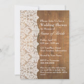 Vrijgezellenfeest: Floral Lace Pattern en Rustic W Kaart (Voorkant)