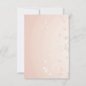 Vrijgezellenfeest Floral Min Licht Roze Kaart (Achterkant)