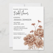 Vrijgezellenfeest Floral Mocha Mousse Kaart (Voorkant)