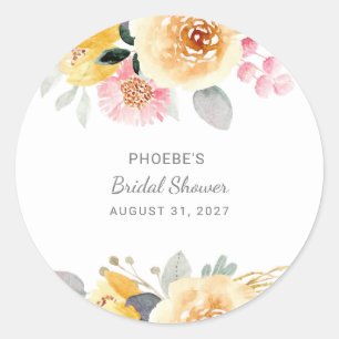 Vrijgezellenfeest Floral Modern Botanical Ronde Sticker
