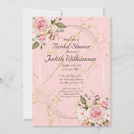 Vrijgezellenfeest Floral Pink Flat Announcement Ka Aankondiging (Voorkant)