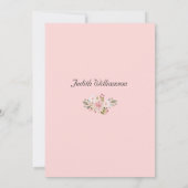 Vrijgezellenfeest Floral Pink Flat Announcement Ka Aankondiging (Achterkant)