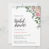 Vrijgezellenfeest Floral Roos Greenery Kaart (Voorkant)