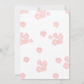 vrijgezellenfeest Floral | Roze en goudglitter Kaart (Achterkant)