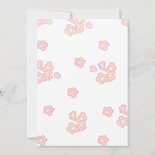 vrijgezellenfeest Floral | Roze en goudglitter Kaart (Achterkant)