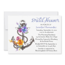  Vrijgezellenfeest Floral Ship Anchor Blue