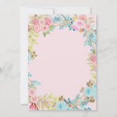 Vrijgezellenfeest Floral Tea Party Kaart (Achterkant)