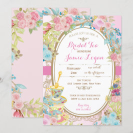 Vrijgezellenfeest Floral Tea Party Kaart