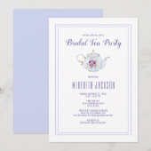 Vrijgezellenfeest Floral Tea Party Kaart (Voorkant / Achterkant)