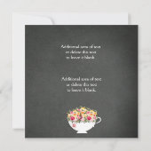 Vrijgezellenfeest Floral Tea Party Modern Rustic Kaart (Achterkant)