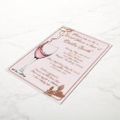 Vrijgezellenfeest Floral Toast, Blush Pink, Roos G Folie Uitnodiging (Gedraaid)