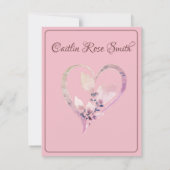 vrijgezellenfeest "Floral Toast", roze roze rozenr Kaart (Achterkant)