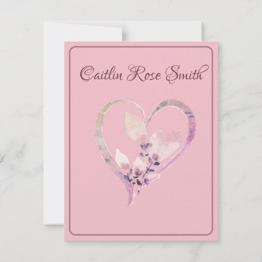 vrijgezellenfeest "Floral Toast", roze roze rozenr Kaart (Achterkant)