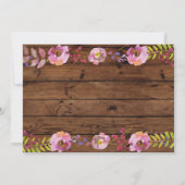 vrijgezellenfeest Floral Wood Jars Pink Itinerary Kaart (Achterkant)