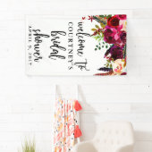 vrijgezellenfeest Floral Wreath Welcome Banner (Insitu)