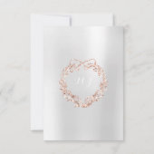 Vrijgezellenfeest Floral Wreator Silver Pink Rose  Kaart (Achterkant)