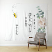 Vrijgezellenfeest florale eucaluptus witte bruid t wandkleed (In Situ (horizontaal))