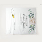 Vrijgezellenfeest florale eucaluptus witte bruid t wandkleed (Voorkant (horizontaal))