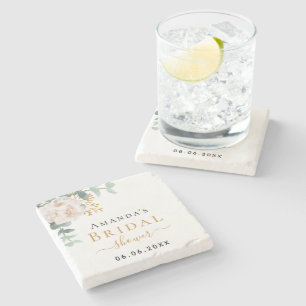 Vrijgezellenfeest florale eucalyptus greeneregant stenen onderzetter