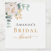 Vrijgezellenfeest florale eucalyptusgroen wit wijn etiket (Enkel label)