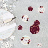 Vrijgezellenfeest florale goudgeometrische bogungn confetti