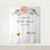 Vrijgezellenfeest florale roos goudbruid tot bijen wandkleed (Voorkant)