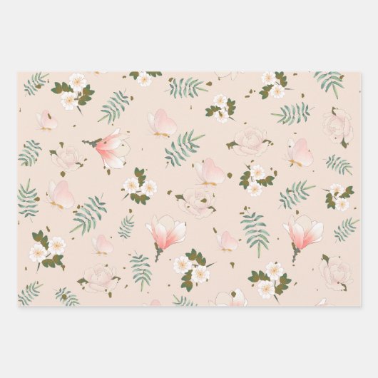 Vrijgezellenfeest floreel patroon Navy Burgundy Pi Inpakpapier Vel (Voorkant)