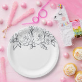 Vrijgezellenfeest, floreel, tafelgerei papieren bordje (Feest)