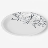 Vrijgezellenfeest, floreel, tafelgerei papieren bordje (Gekanteld)