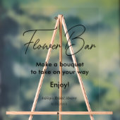 Vrijgezellenfeest Flower Bar Elegant Acryl Bord (Neutraal)