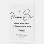 Vrijgezellenfeest Flower Bar Elegant Acryl Bord (Hoek)