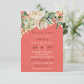 Vrijgezellenfeest Flower Brunch Coral Green Mint R Kaart (Staand voorkant)