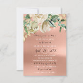 Vrijgezellenfeest Flower Brunch Green Gold Roos Me Kaart (Voorkant)