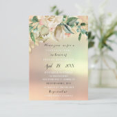 Vrijgezellenfeest Flower Brunch Greenery Ivory Gol Kaart (Staand voorkant)