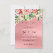 Vrijgezellenfeest Flower Brunch Greenery Rozen Gol Kaart (Voorkant)