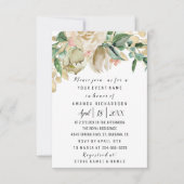 Vrijgezellenfeest Flower Brunch Greenery White Gli Kaart (Voorkant)