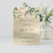 Vrijgezellenfeest Flower Brunch Ivory Green Gold R Kaart (Staand voorkant)