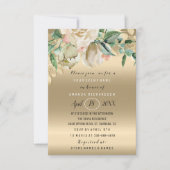 Vrijgezellenfeest Flower Brunch Mint Roos Gold Kaart (Voorkant)