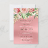 Vrijgezellenfeest Flower Brunch Mint Waterverf Roz Kaart (Voorkant)